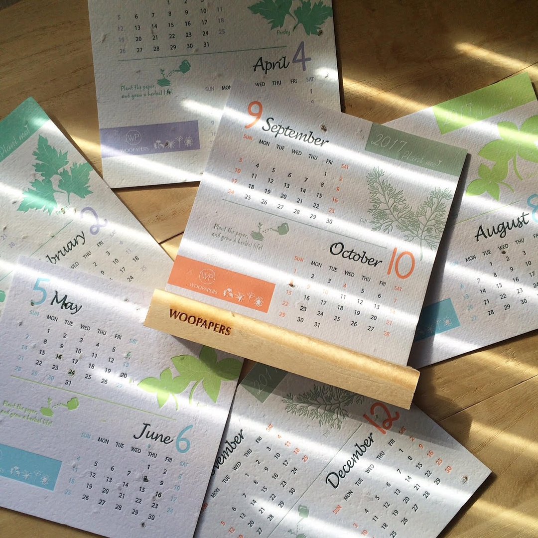 ｛79折包邮｝【新品】2017 时光种子月历 年历 桌历 - 年历/台历 - 纸 