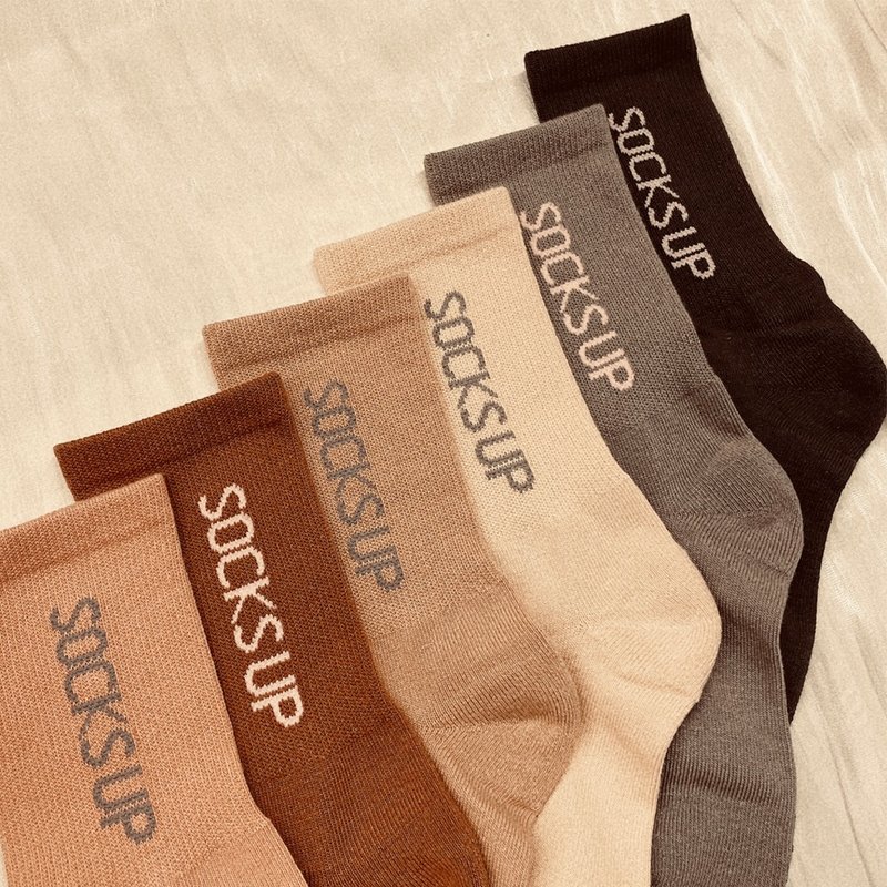 SocksUP 抑菌胶原蛋白除臭袜 | 典藏欧培拉六色系 | 专利气垫 - 袜子 - 棉．麻 