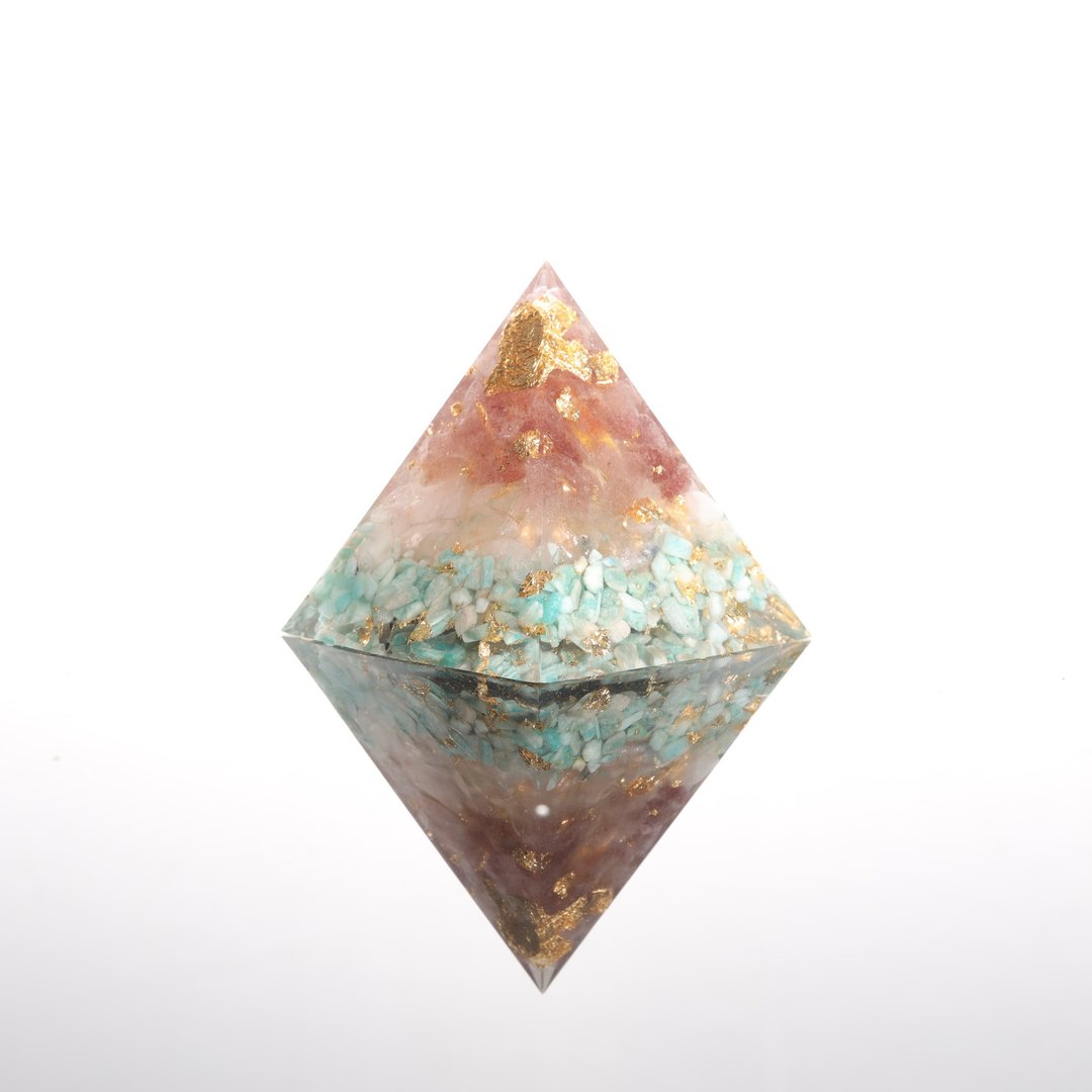 【母亲节礼物】夏日莓果冰品奥刚大金字塔 - 粉晶草莓晶 Org 奥根塔 - 摆饰 - 水晶 粉红色
