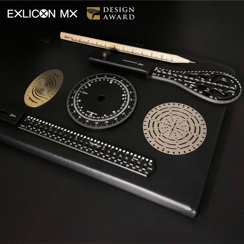 【ExliconMX無針圓規】全新多功能設計工具 幫您設計黃金比例圖形 - 居家文创 - 其他金属 