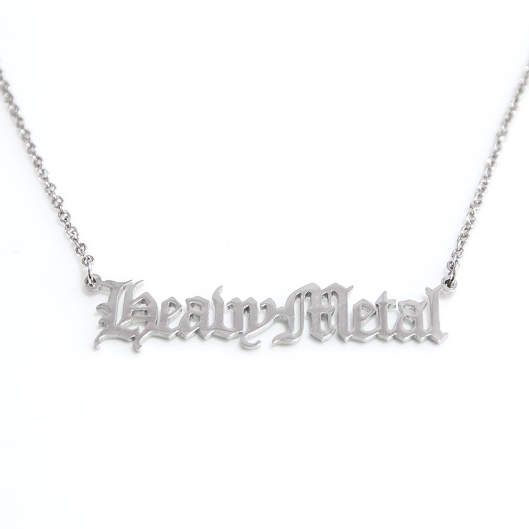 Custom name neklace with rock style - 项链 - 其他金属 银色