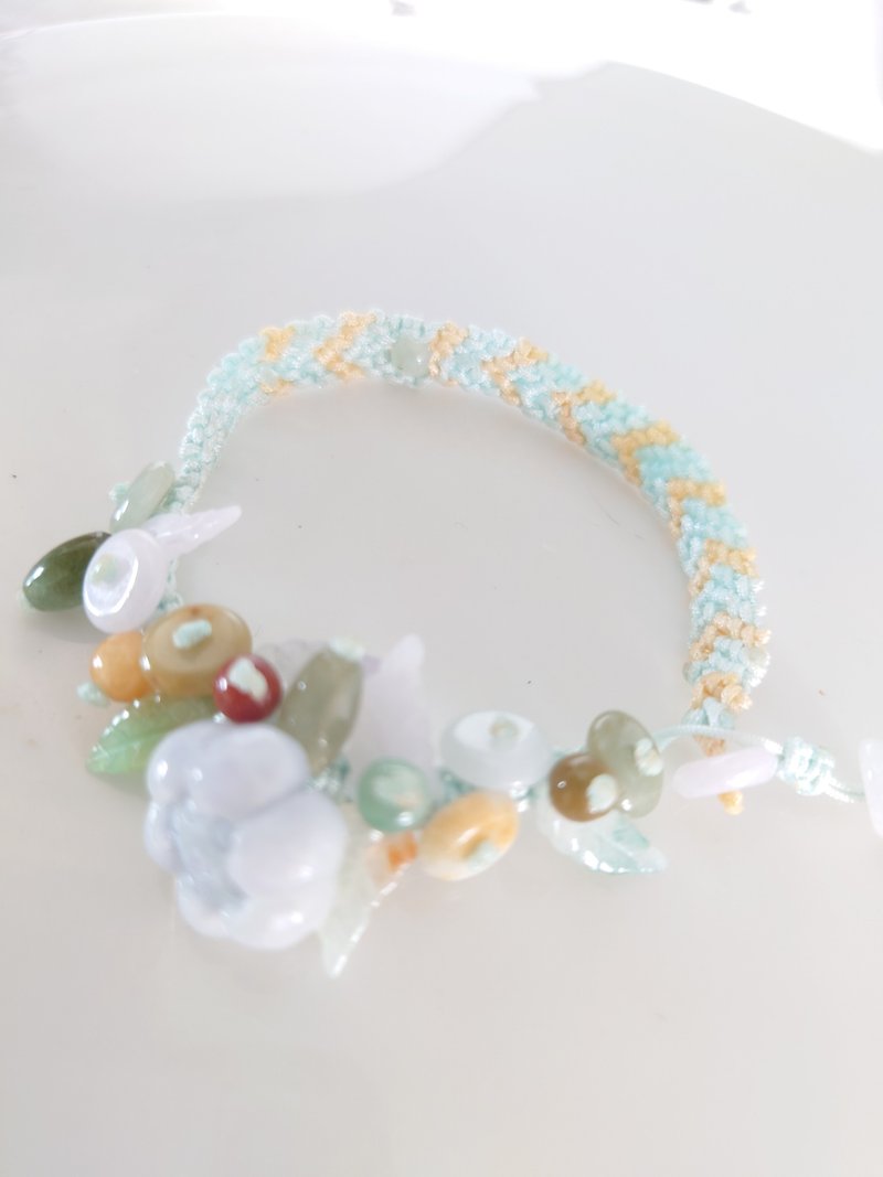 Miss feng天然石-紫罗兰翡翠特定设计款繁花手链 - 手链/手环 - 玉石 