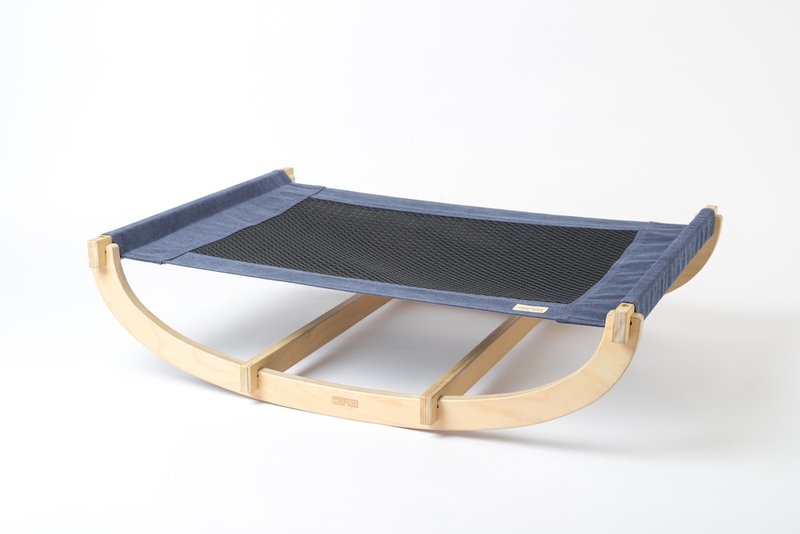 M-安居摇床-深海蓝 (夏季款) - 床垫/笼子 - 木头 