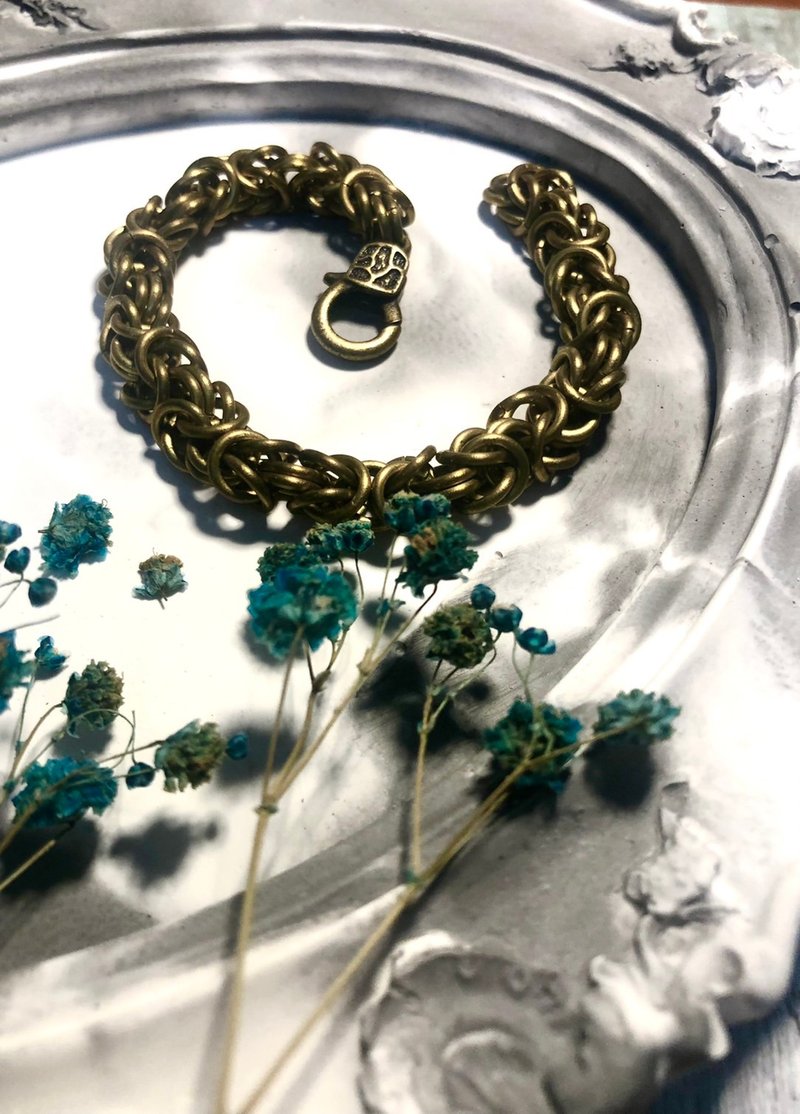 拜占庭黄铜手链-金属线编织 现货 台制黄铜 - 手链/手环 - 铜/黄铜 金色