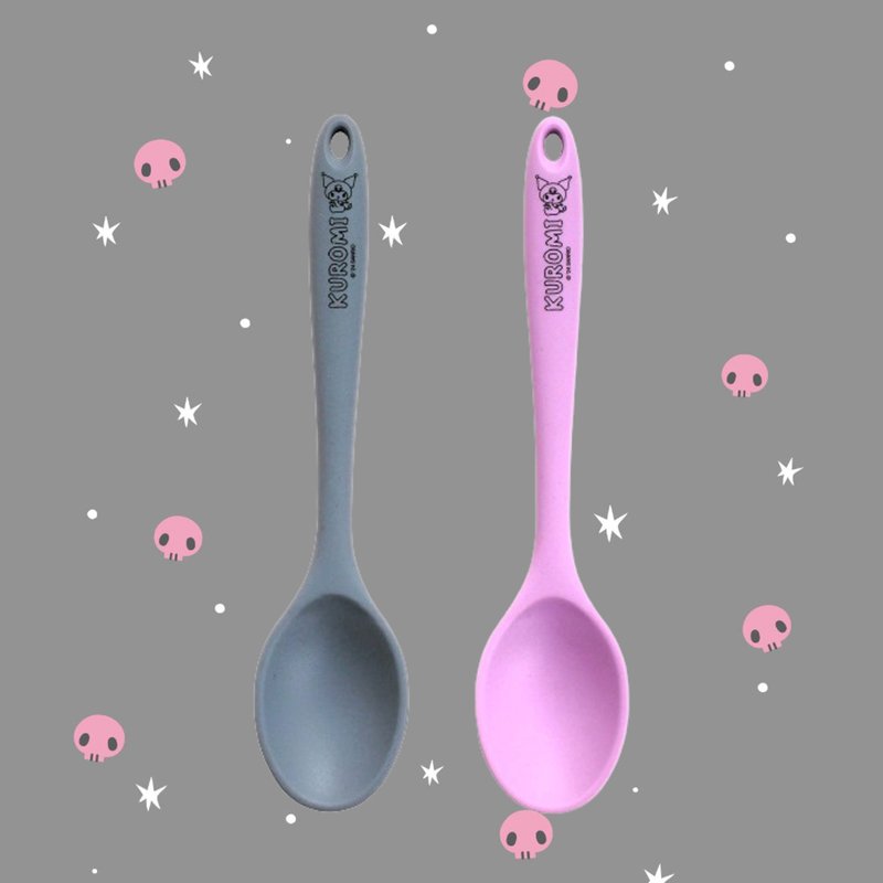 SANRIO 正版授权食品级 KUROMI 2件套硅胶汤匙 (21cm) - 厨房用具 - 硅胶 紫色