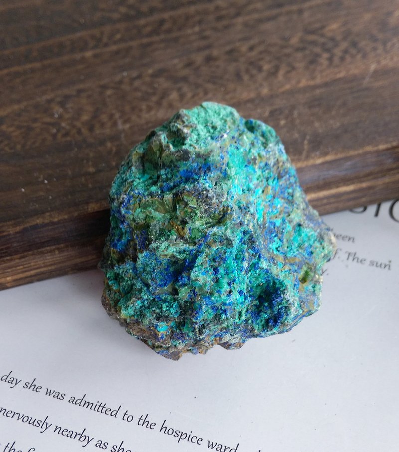Azurite  安徽产地 蓝铜矿 孔雀石 硅孔雀 共生矿 天然矿石 原矿 - 摆饰 - 其他材质 