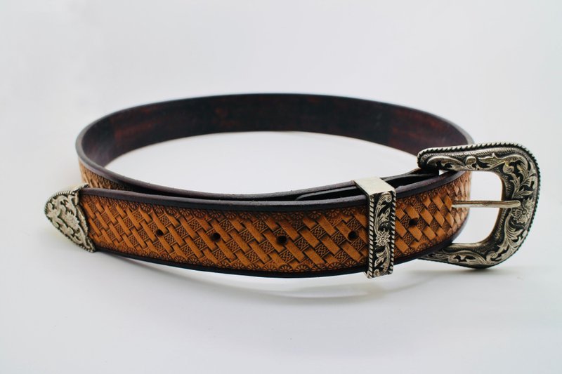 腰带 皮带 真皮雕刻 原创设计 复古 小众风格灵感 礼物 - 皮带/腰带 - 真皮 