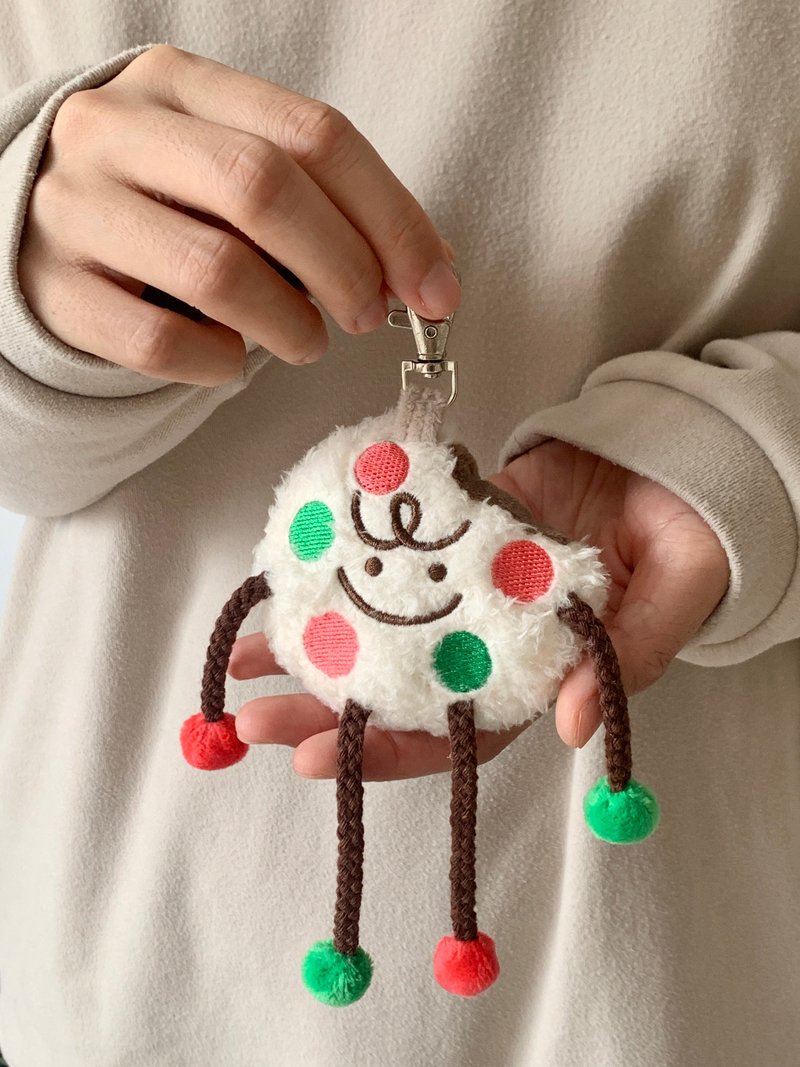 Cookieman圣诞限定白巧糖霜创意可爱曲奇饼干人挂饰毛绒玩 - 玩偶/公仔 - 聚酯纤维 