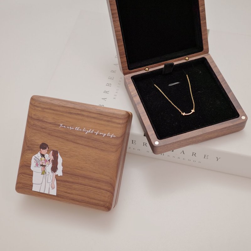 定制化首饰盒 项链盒 手链盒 脚链盒 珠宝盒 求婚项链 饰品收纳盒 - 收纳用品 - 木头 