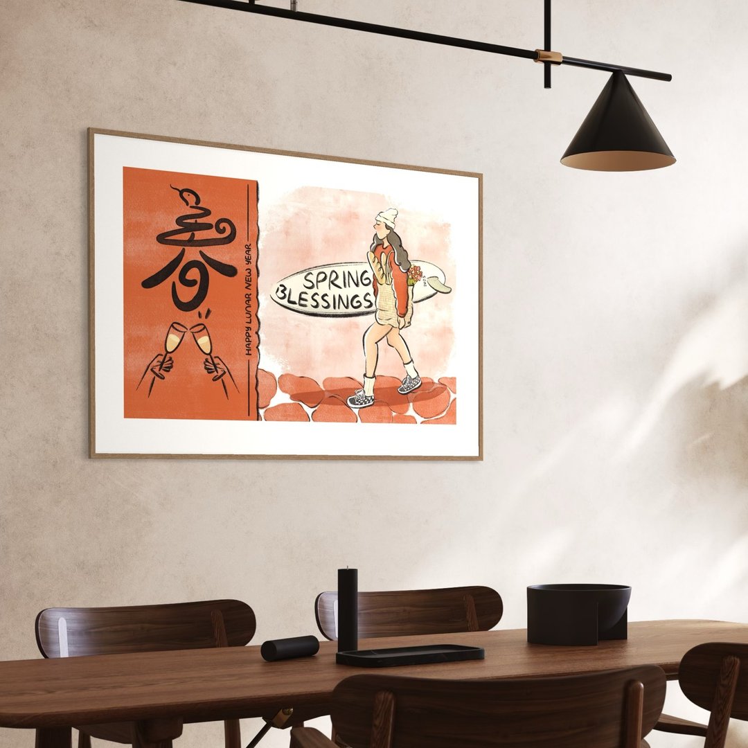 Spring Blessings 印刷画作 墙壁装饰 - 海报/装饰画/版画 - 纸 白色