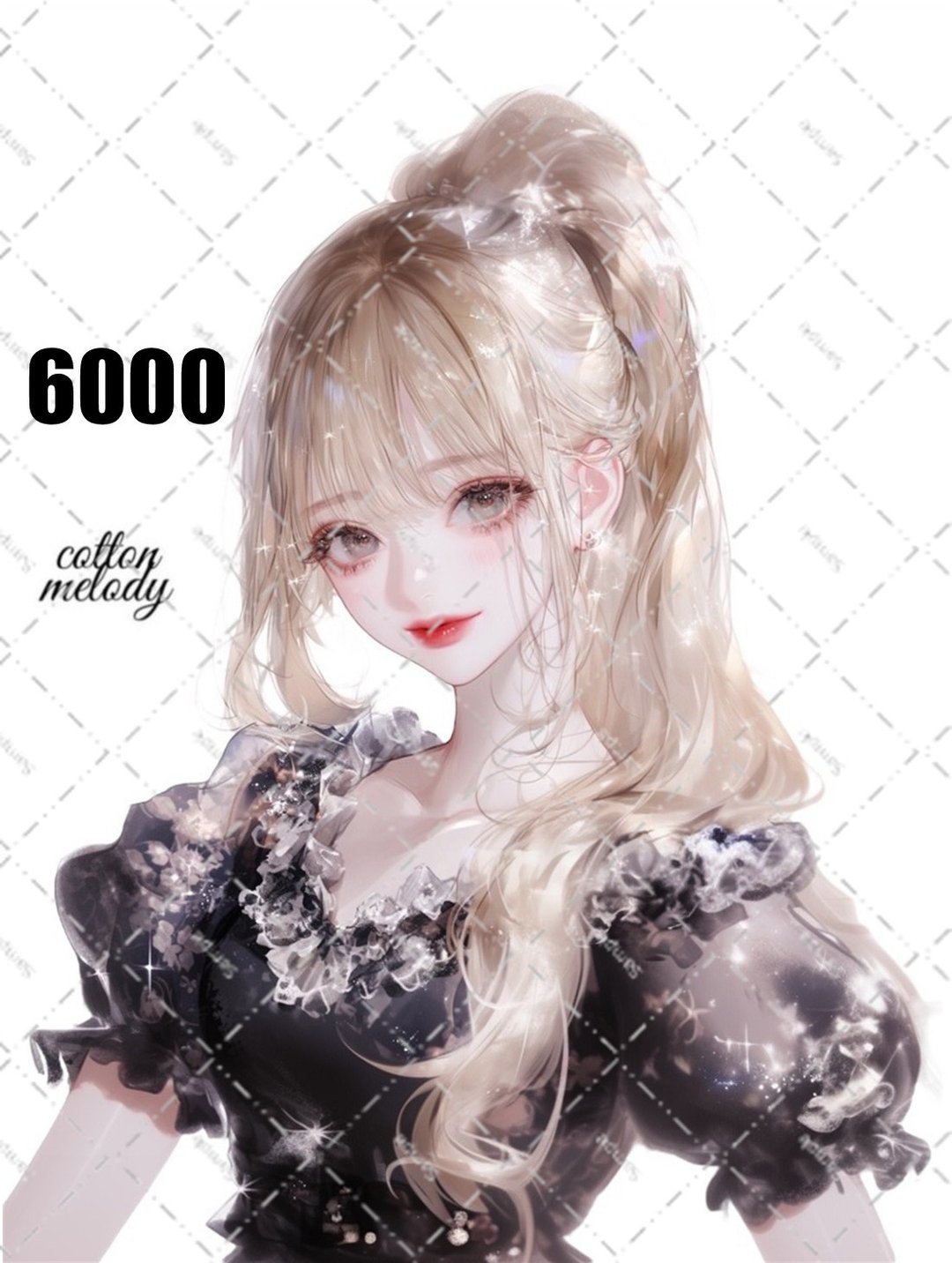 original sticker no.6000 人物贴纸 原创贴纸 人物贴纸 女孩贴纸 原创人物贴纸 - 贴纸 - 纸 