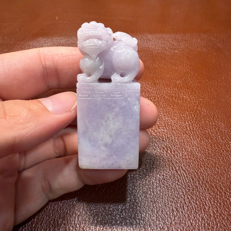 紫罗兰翡翠 貔貅印章   祥兽守财 静玉传信  一方紫气东来 - 其他 - 玉石 