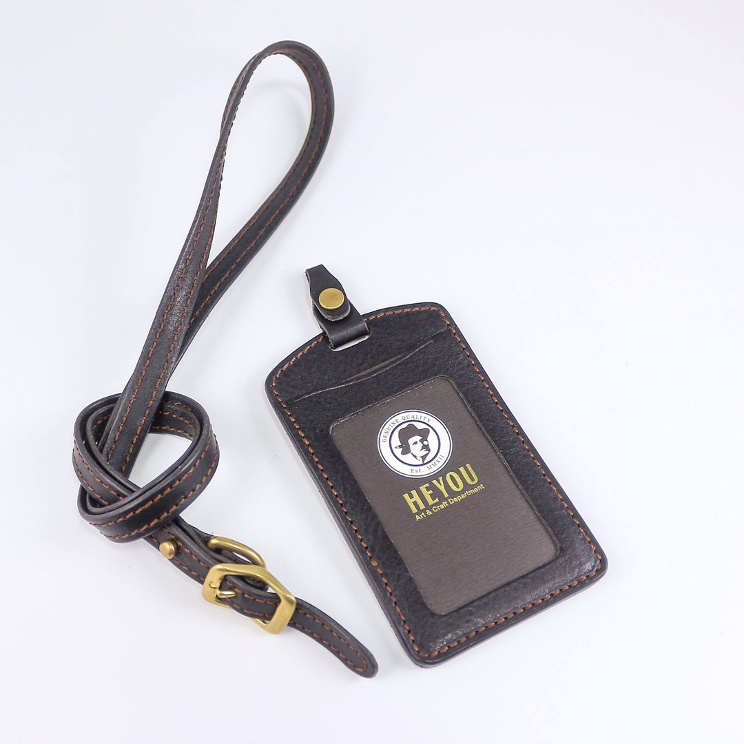Leather Card Holder 皮革证件卡套- 黑色 - 证件套/卡套 - 真皮 黑色