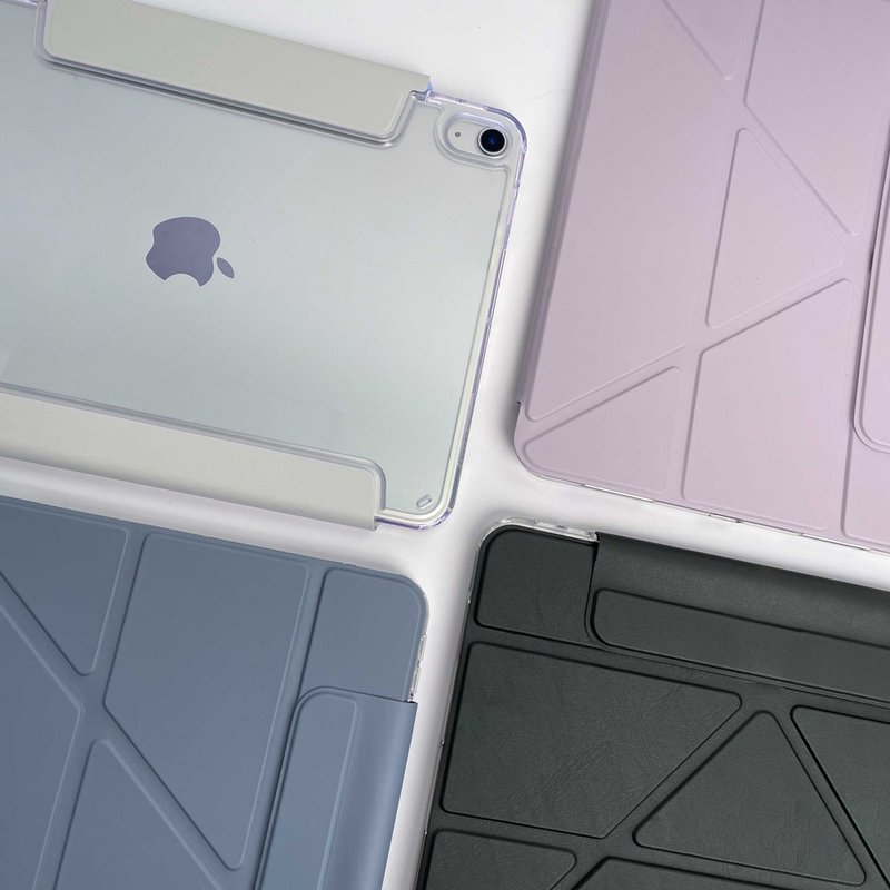含赠品 | iPad  Flip 翻折系列【素色】搭扣镂空笔槽款(可搭笔套) - 平板/电脑保护壳 - 其他材质 多色