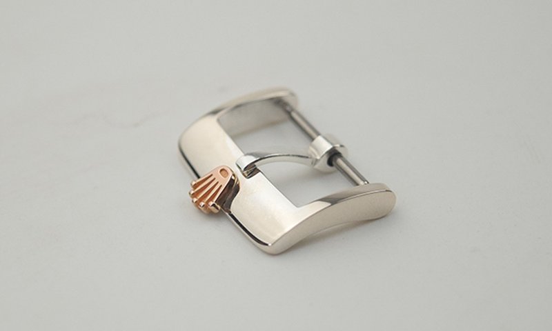 18K玫瑰金logo表标925纯银底座表扣适用Rolex劳力士手表配件针扣 - 其他 - 贵金属 银色