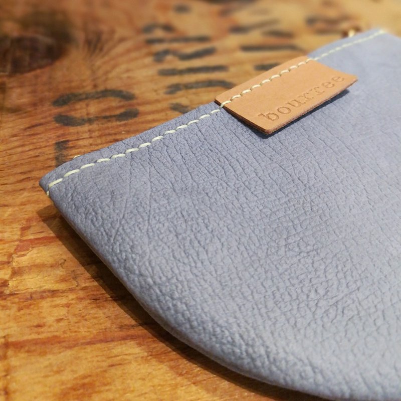 Not Full Moon 手工零钱包 灰 - 零钱包 - 真皮 灰色