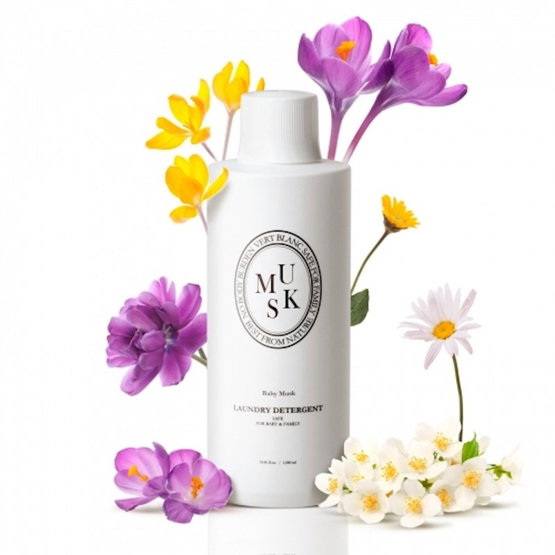 韩国 VERTBLANC 宝宝天然衣物清洁液-白色麝香 (1000ml) - 衣物清洁 - 其他材质 白色