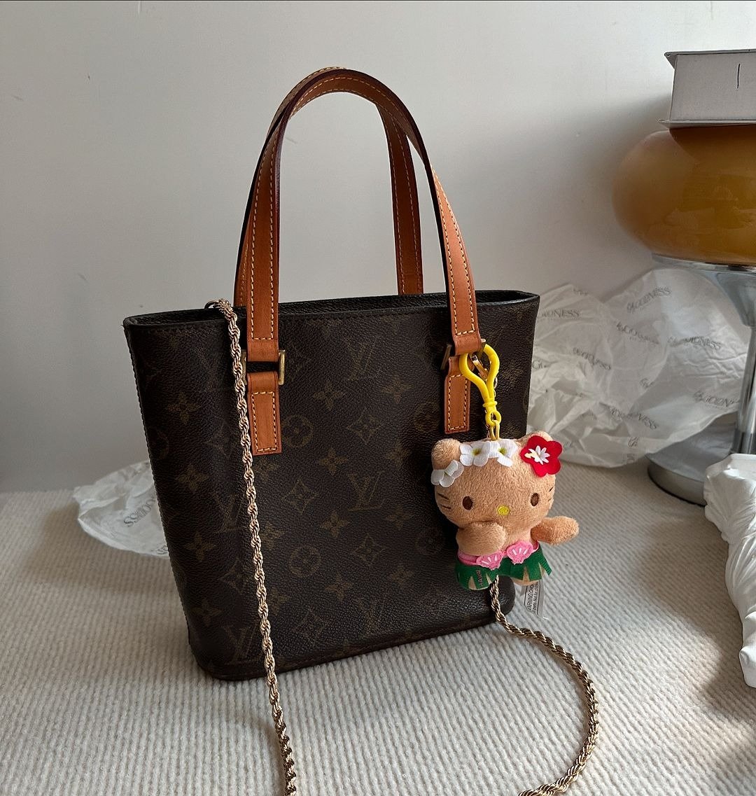 中古包 LV路易威登 老花纹托特包 - 手提包/手提袋 - 其他材质 咖啡色