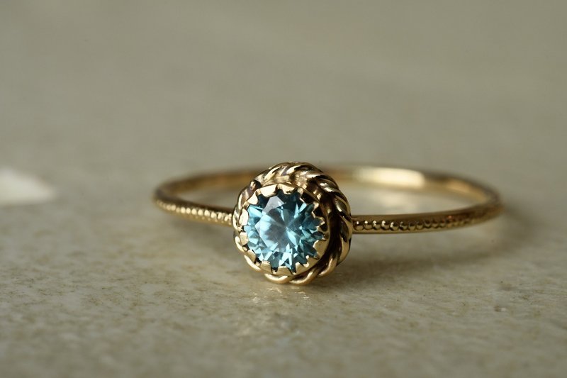 Kirei Blue Zircon - 戒指 - 其他金属 蓝色