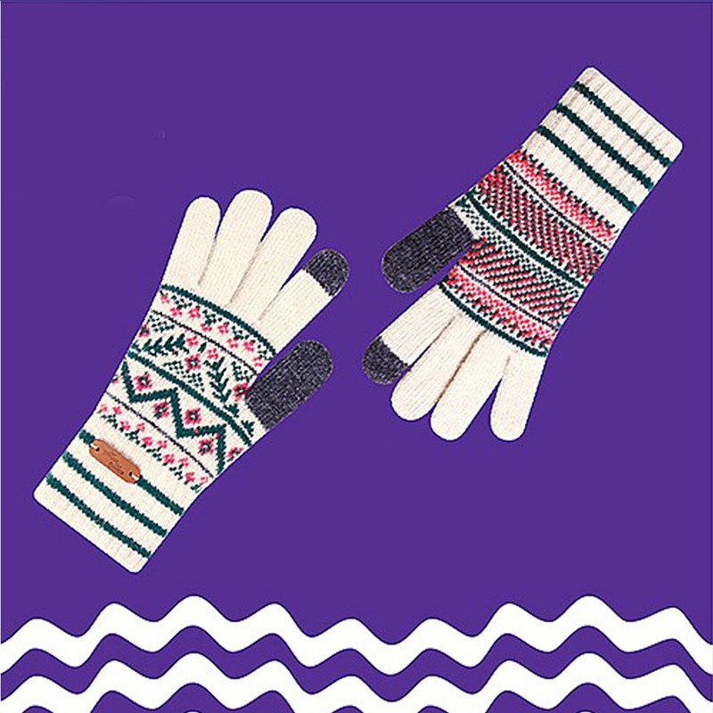 女孩寓所 :: wiggle wiggle 羊毛触控手套-波希米亚 - 手套 - 羊毛 多色