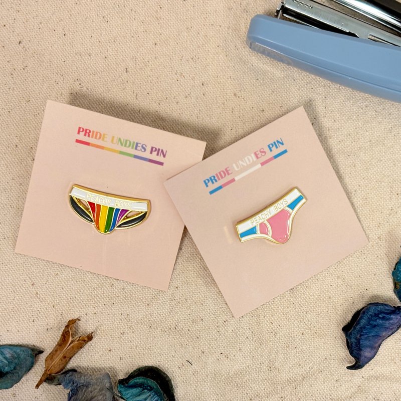 彩虹内裤徽章 - 徽章/别针 - 其他金属 多色