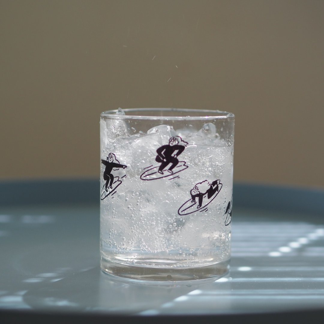 Cup / Mug / Glass | Surfing - 玻璃杯 - 玻璃 黑色
