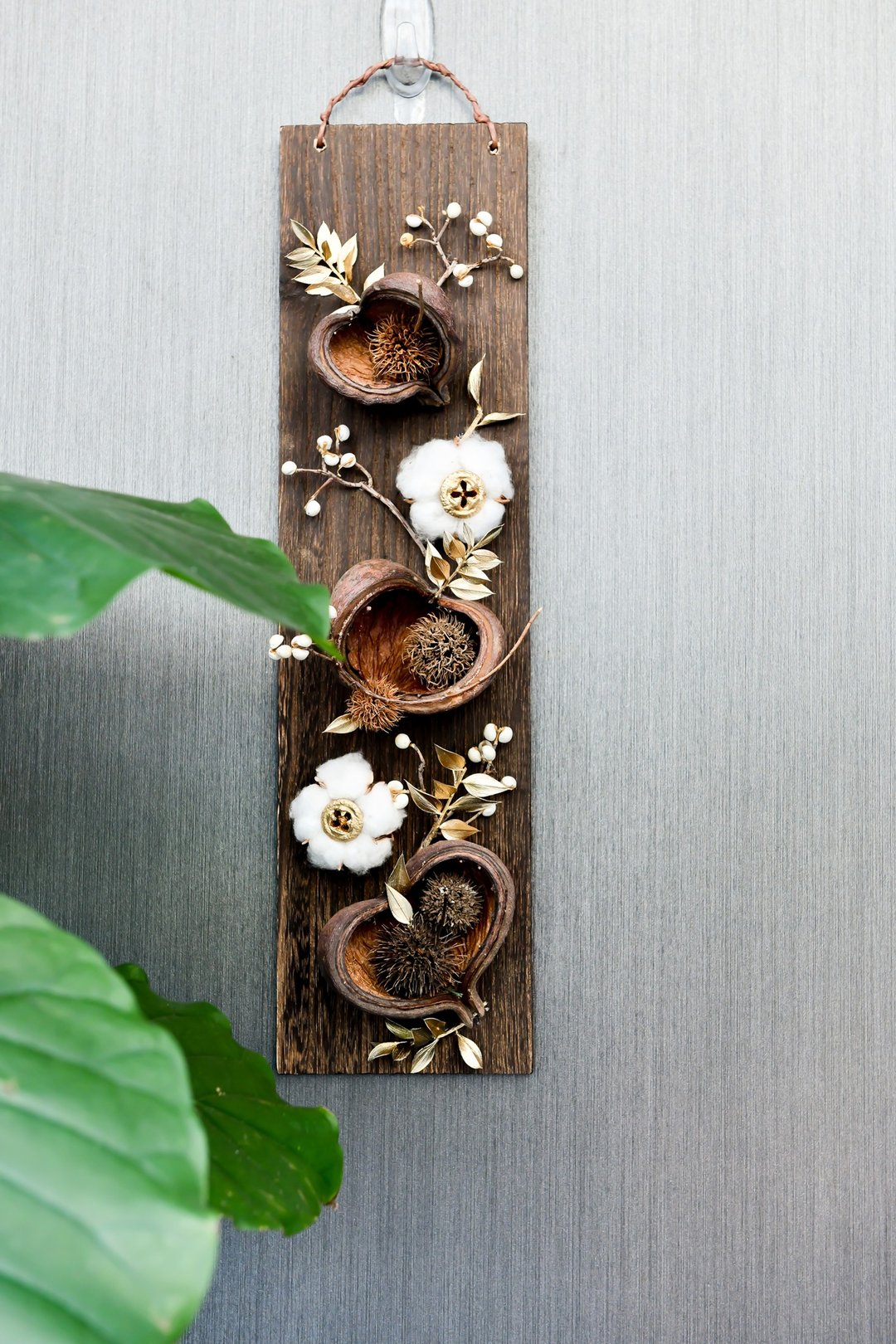 金叶实花 自然风木饰 │Hanging Wooden Board - 摆饰 - 植物．花 