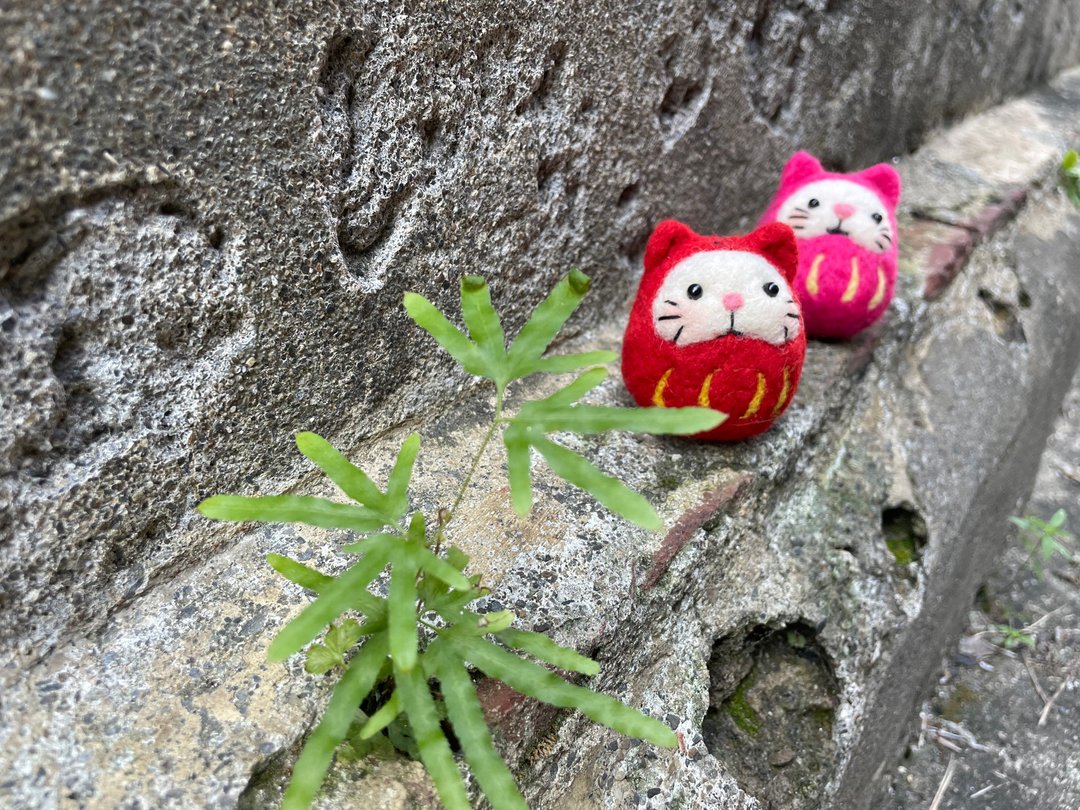 福神 猫咪 钥匙圈 - 钥匙链/钥匙包 - 羊毛 
