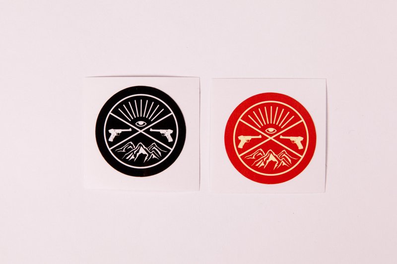 Deerhorn design / 鹿角 山林的杀手 贴纸 4入 - 贴纸 - 纸 红色