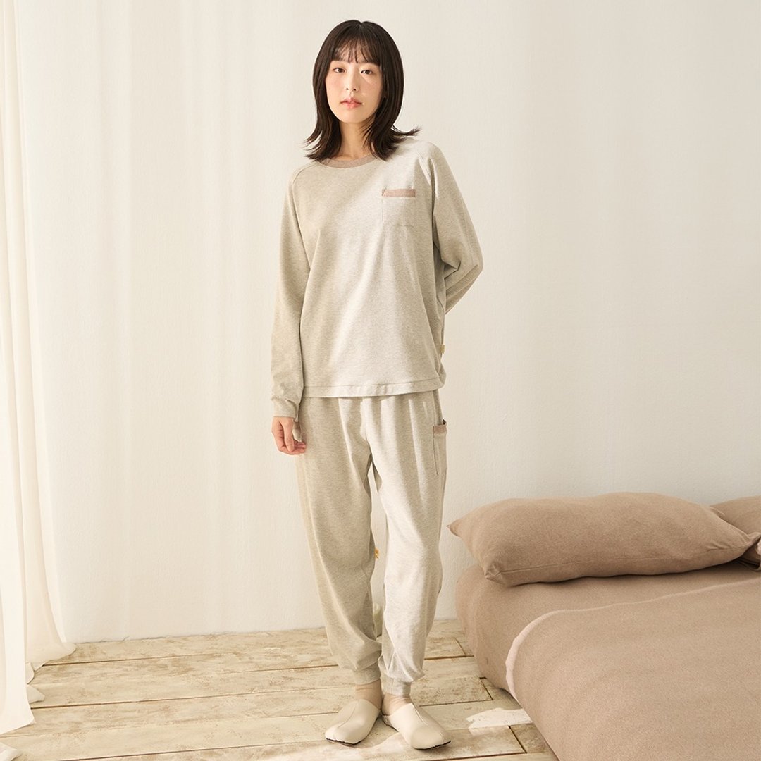 MIT有机棉配色设计套装-共2色 - 居家服/睡衣 - 棉 多色