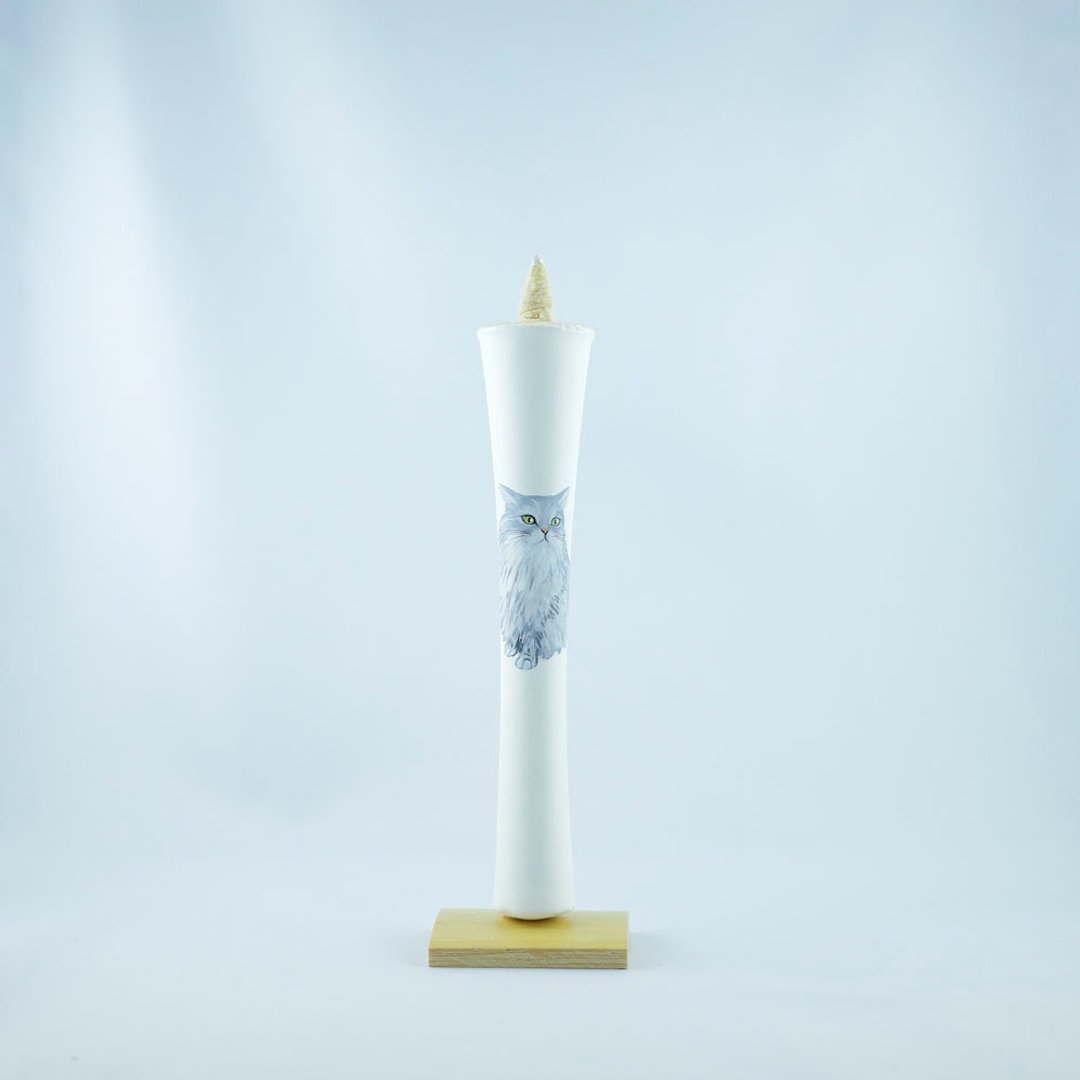 【京都伏见京蜡烛】世间都是猫 联名限定款 NMR-1508 - 蜡烛/烛台 - 蜡 白色