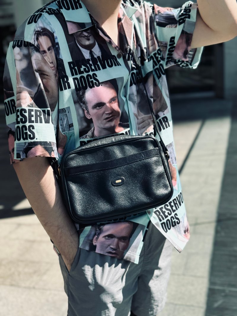 中古正品 Bally 巴利 牛皮 斜背包 随身包 中古包 意大利制 中性 - 侧背包/斜挎包 - 真皮 黑色