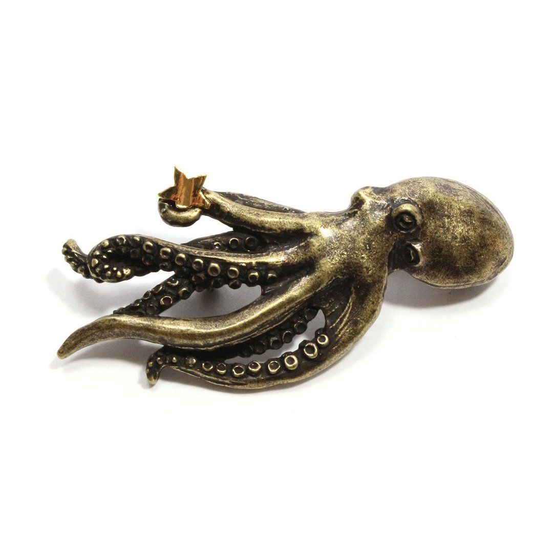 Octopas Brooch GD Octopas Brooch GD Gold / Pin Brooch PB102GD - 胸针 - 其他金属 金色