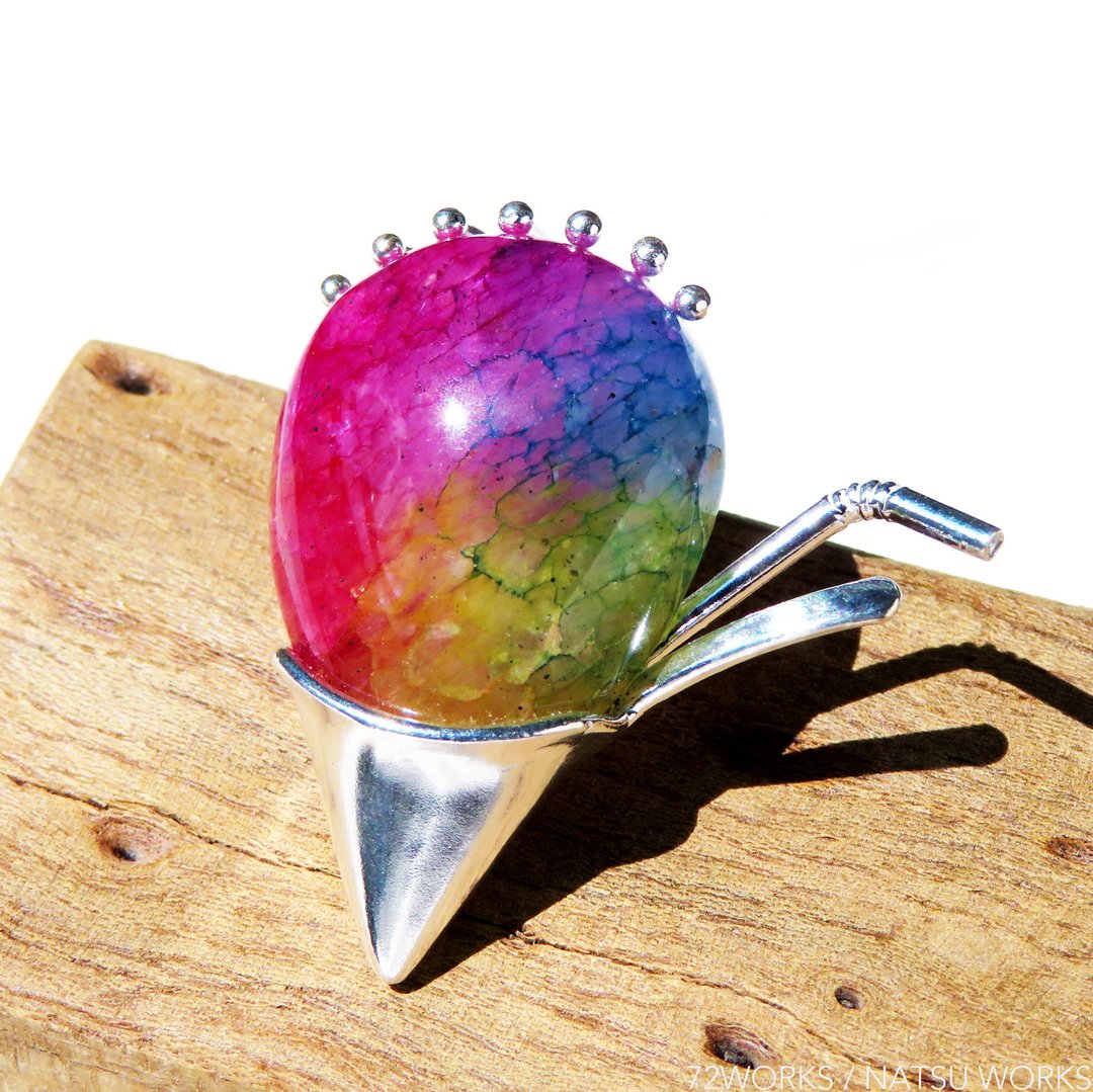 Shave Ice Solar Quartz Brooch - 胸针 - 宝石 多色