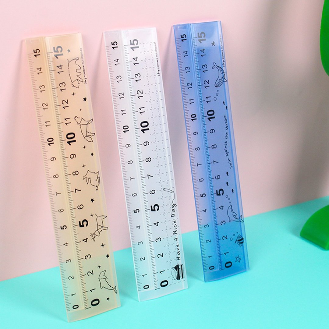 Chuyu 伸缩滑轨尺/塑胶尺/测量尺/直尺/点式定规-15cm - 其他 - 其他材质 多色