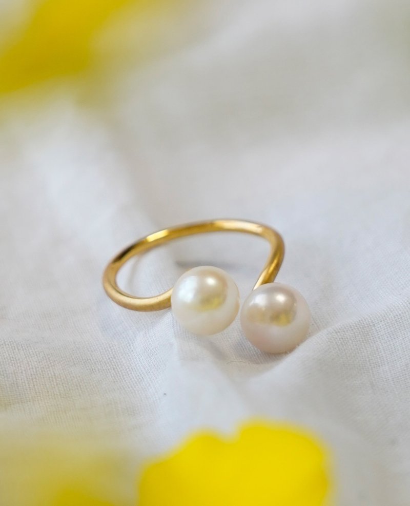 SV Akoya Pearl Ring  阿古屋珍珠戒指 - 戒指 - 其他金属 白色