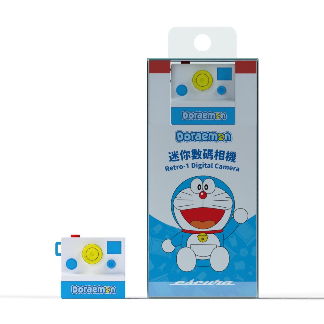 多啦 A 梦丨RETRO-1 超迷你 拍立得造型 数位相机 【蓝白色款】 - 数码小物 - 塑料 