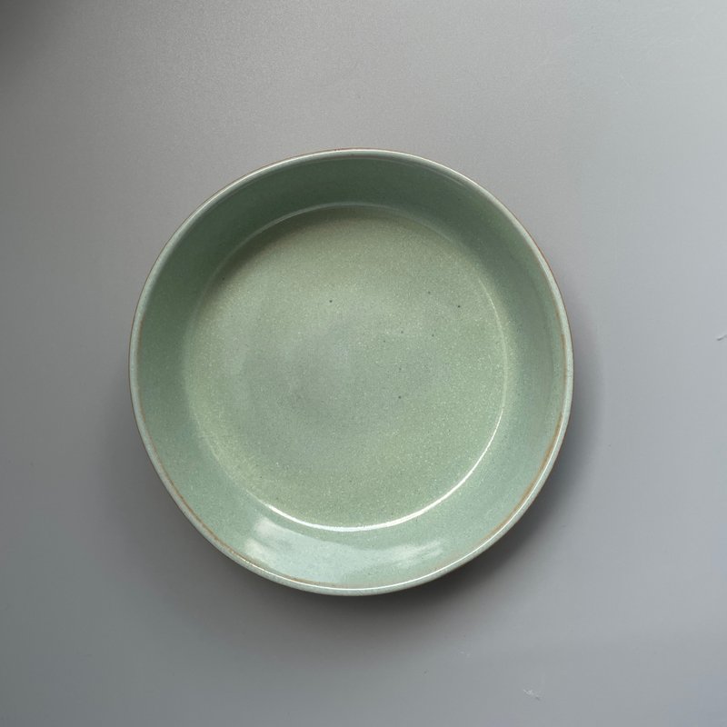 @studio_florero 苔绿 深盘 - 盘子/餐盘/盘架 - 陶 绿色