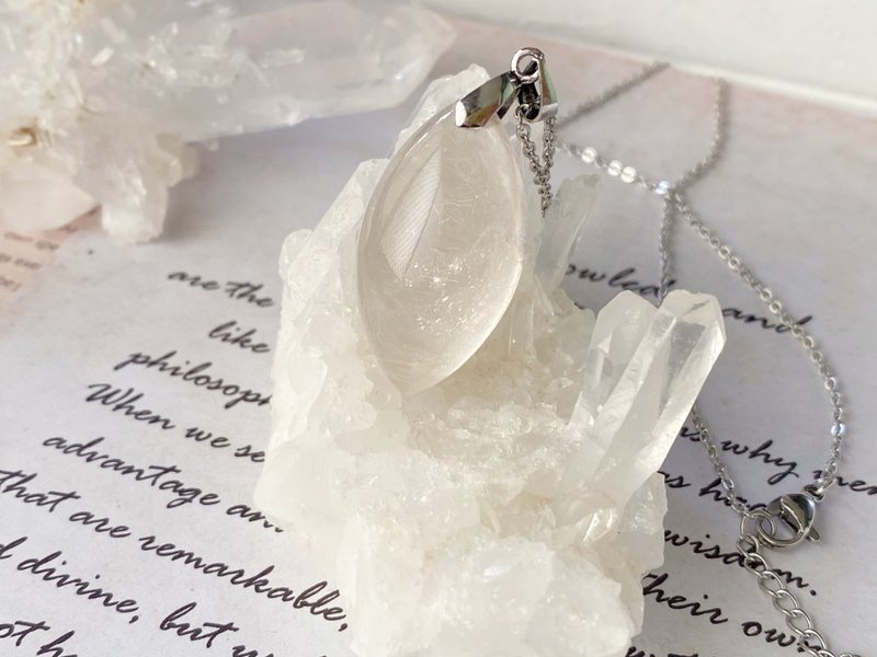 ʚ(圆的兔几)ɞ   水晶项链 ๑银发晶 - 项链 - 其他材质 透明