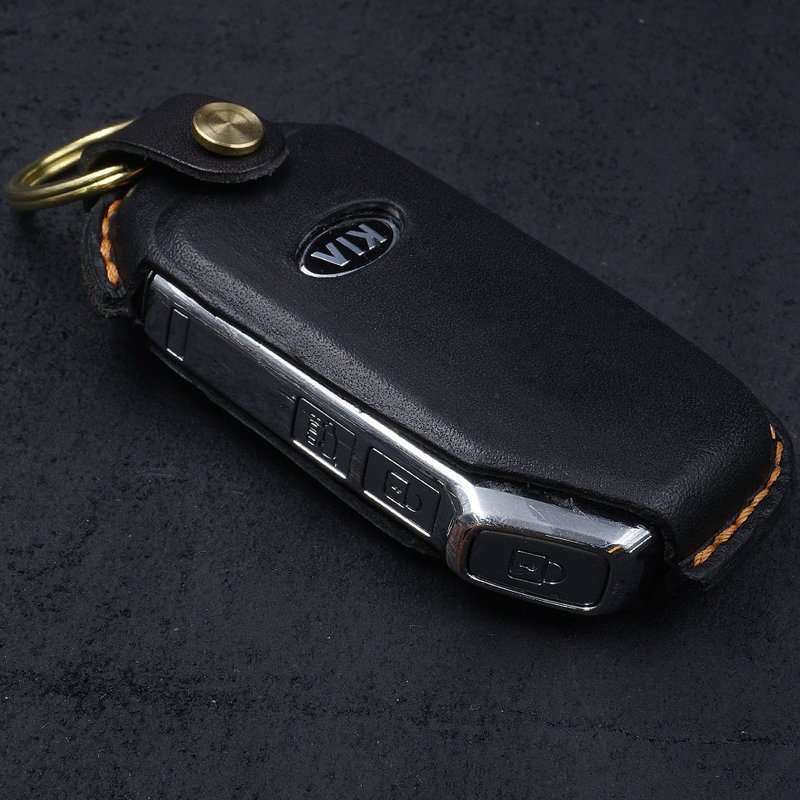 KIA Sorento 经典版七人座 豪华版六人座 起亚汽车 感应钥匙套 - 钥匙链/钥匙包 - 真皮 黑色