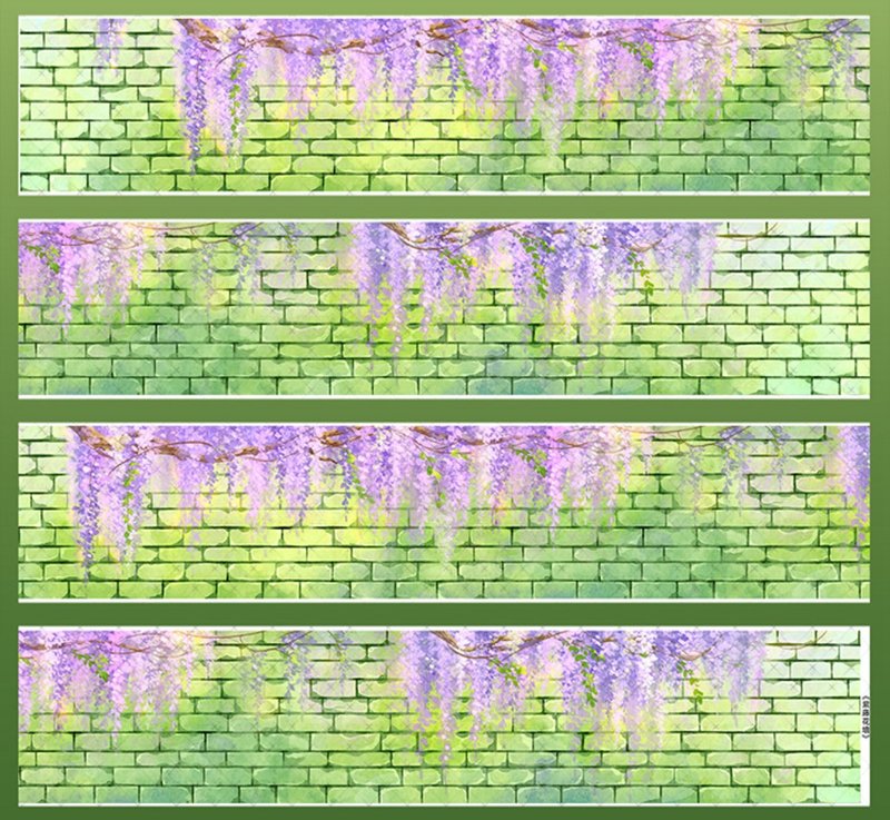 紫藤花墙 PET 纸胶带 - 纸胶带 - 其他材质 多色