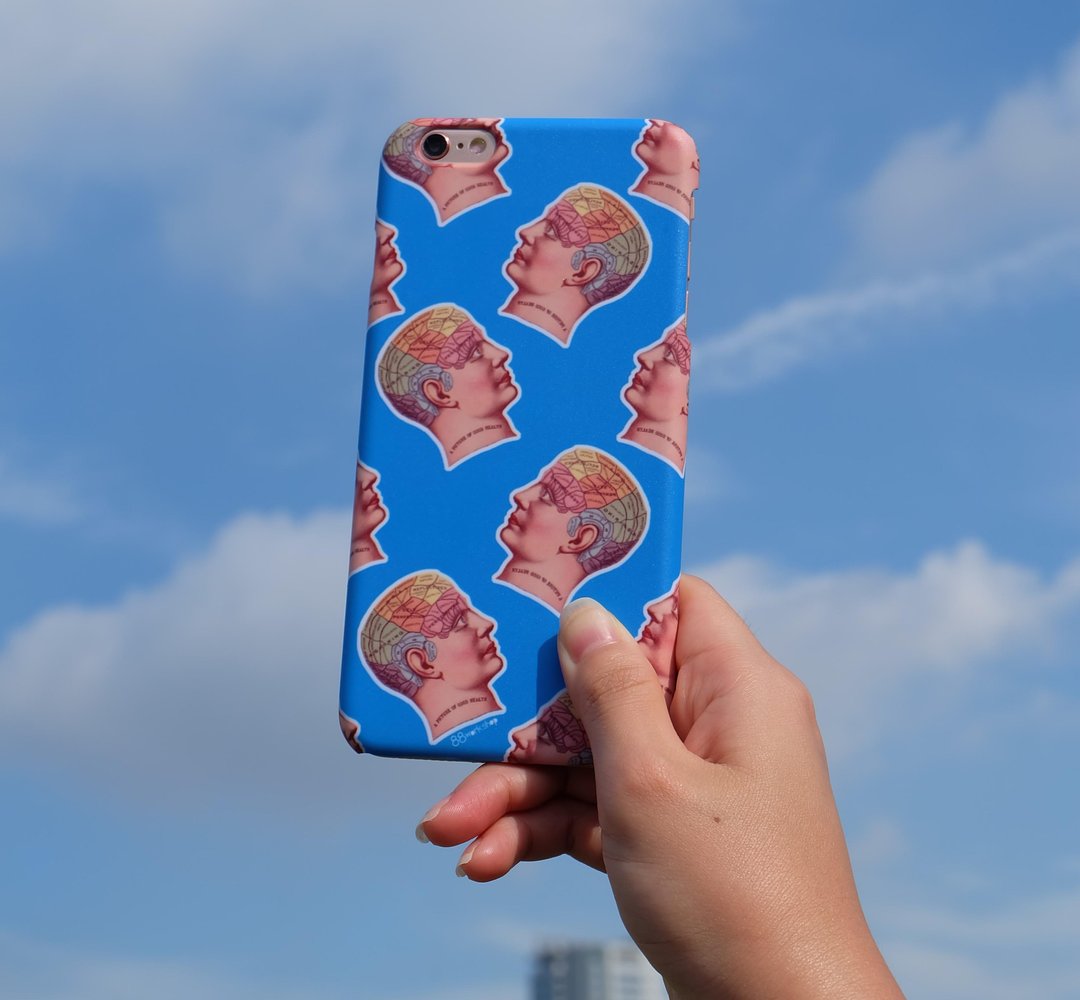 頭腦風暴vintage懷舊復古人形趣怪撞色重口味原創手機殼iphonex/8/7/7plus其他機型可定製/訂單製作 - 手机壳/手机套 - 其他材质 蓝色