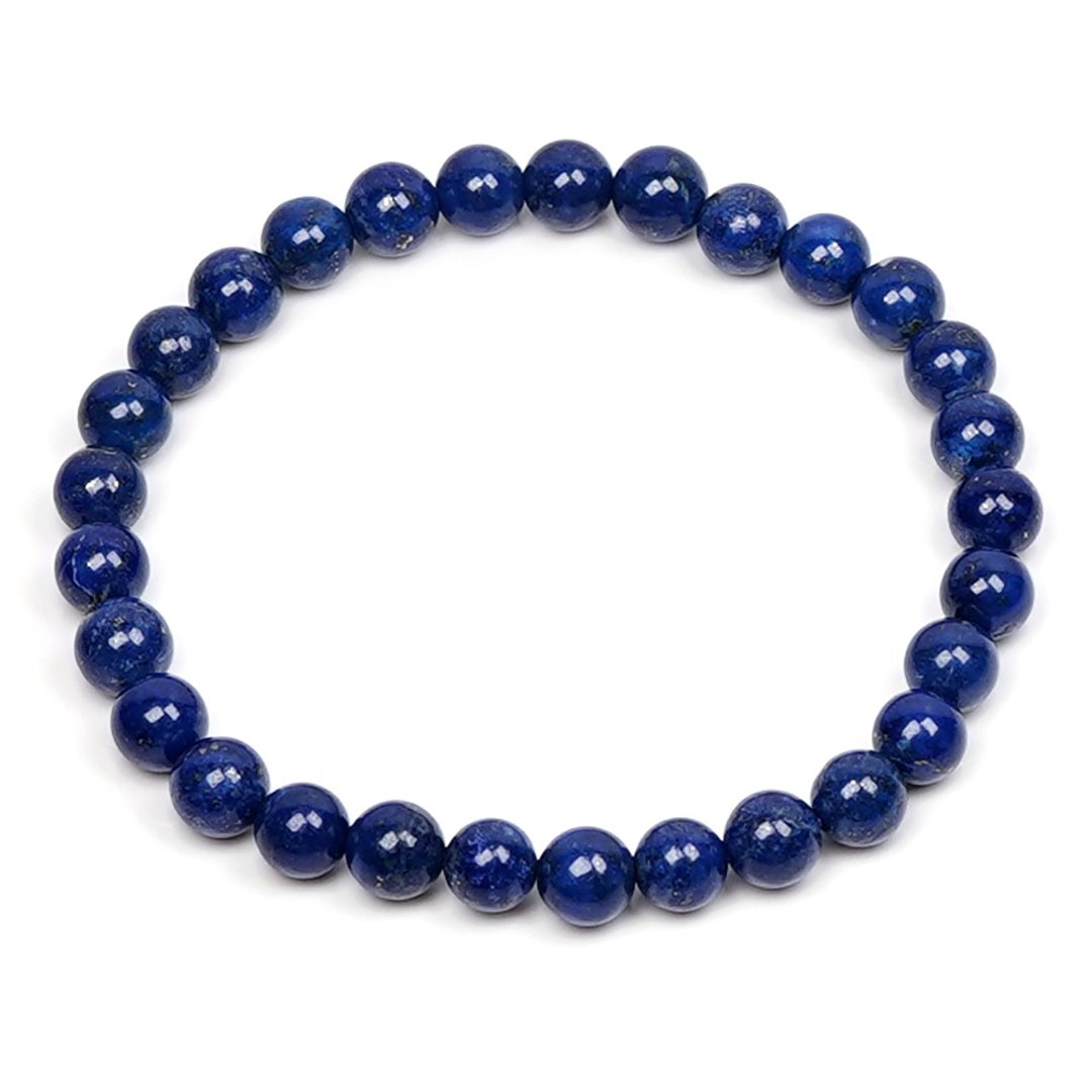 【正佳珠宝】青金石 深海湛蓝 5.8-6.2mm 青金石手珠 - 手链/手环 - 半宝石 多色