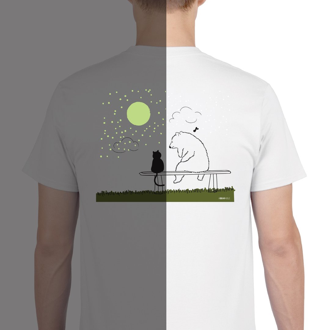 The Dreamers, Glow in the dark t-shirt (White) - 中性连帽卫衣/T 恤 - 棉．麻 白色