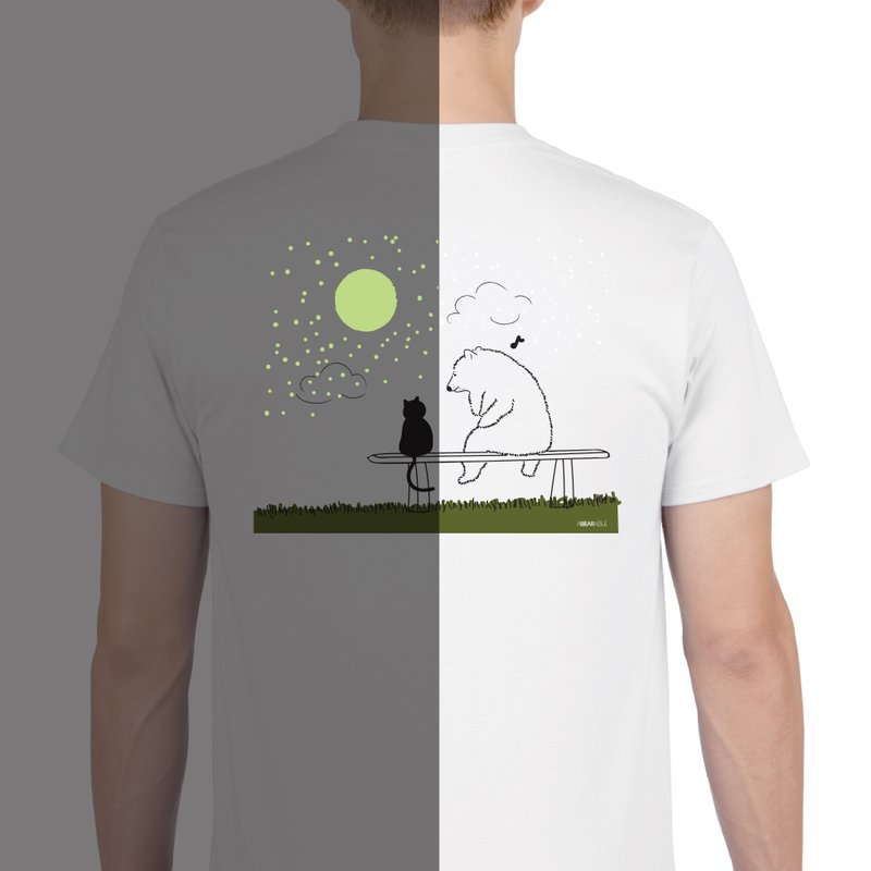 The Dreamers, Glow in the dark t-shirt (White) - 中性连帽卫衣/T 恤 - 棉．麻 白色