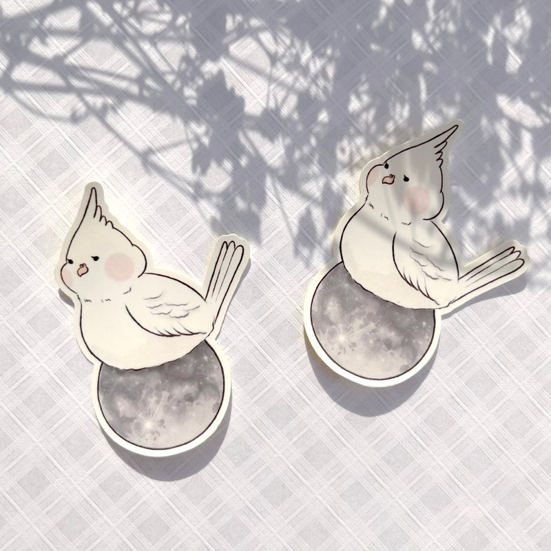 玄凤鹦鹉 贴纸 | 月亮女神 - 贴纸 - 纸 