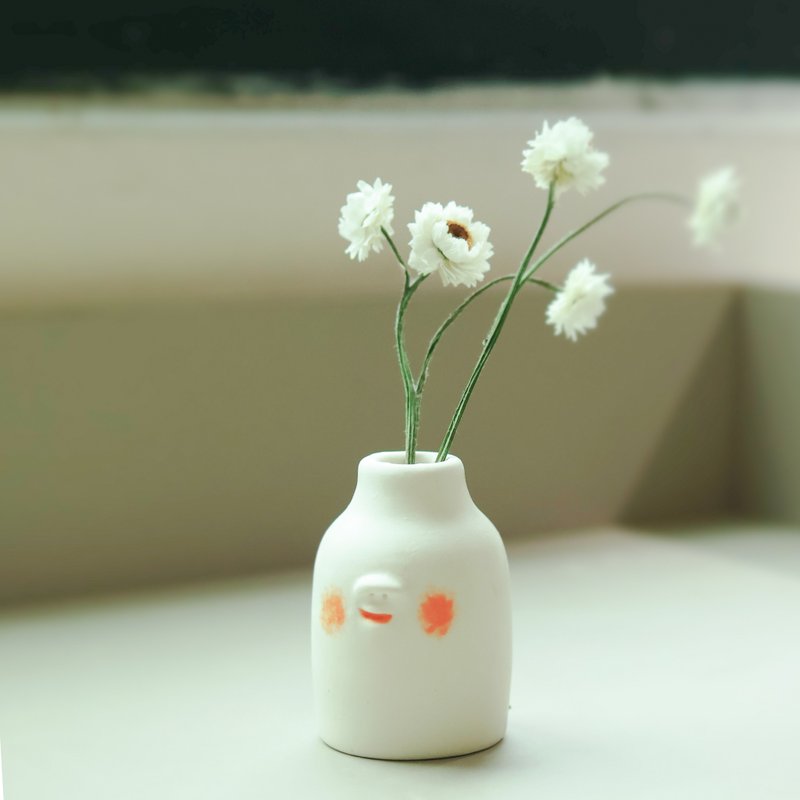 YUME 陶瓷花器 - 花瓶/陶器 - 瓷 白色