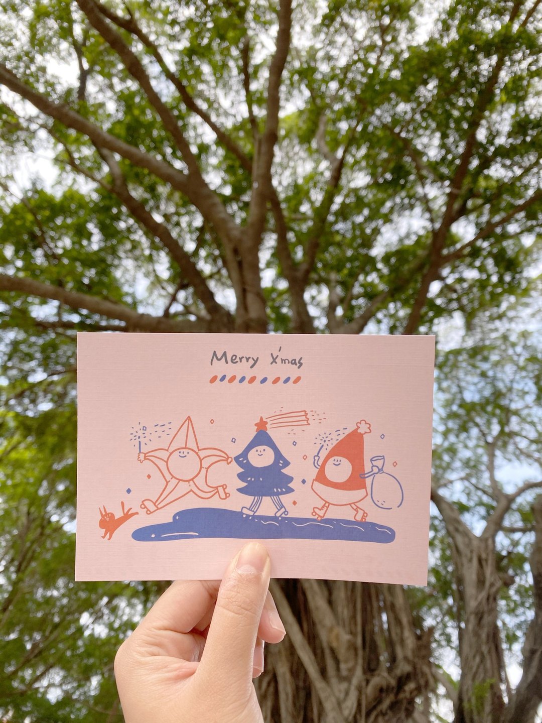 送信小员工 / 圣诞卡 Carrie Xmas Card - 卡片/明信片 - 纸 橘色