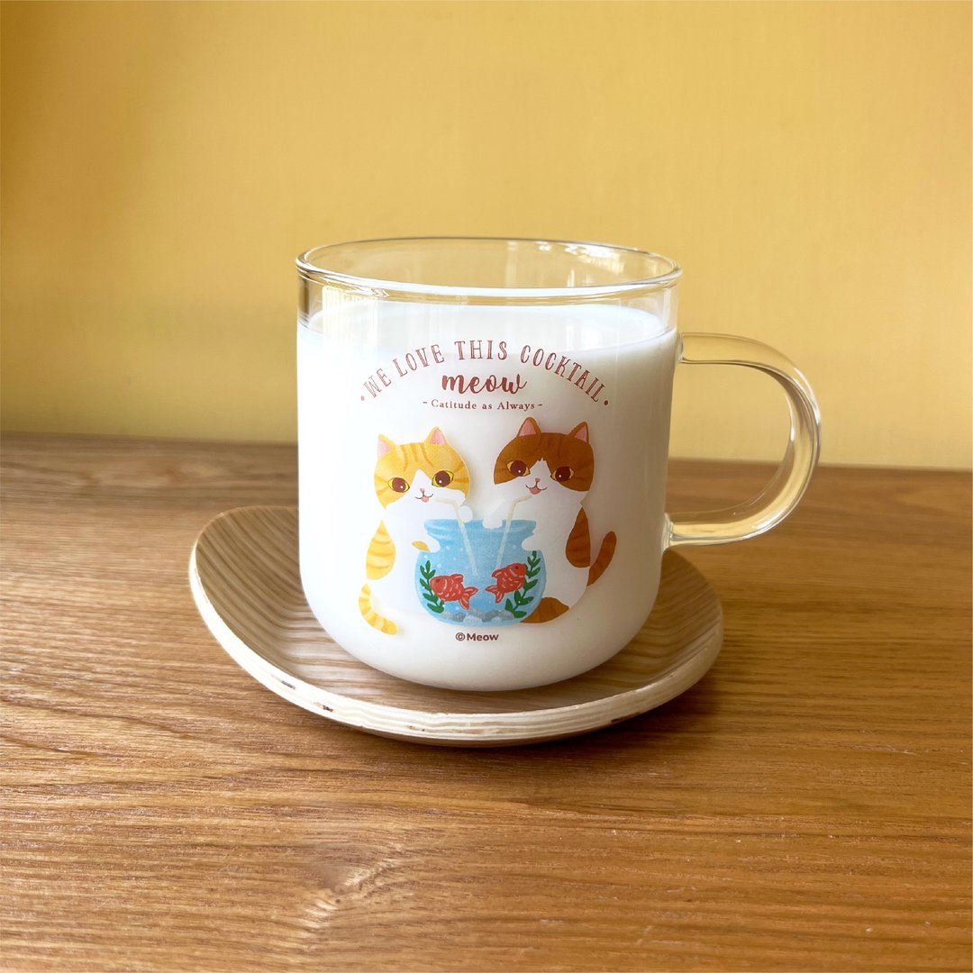Meow We Love this Cocktail 猫猫玻璃杯 - 其他杯子 - 绣线 多色