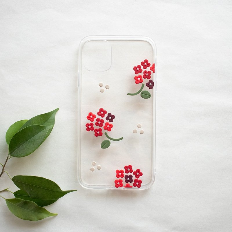 Phone Case / Flowery Pattern / red - 手机壳/手机套 - 粘土 红色
